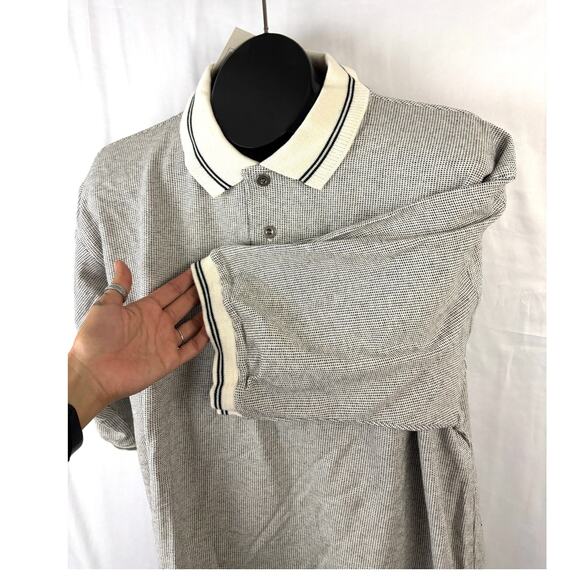 Vintage 1990s Diport USA Men’s Large Beige Short Sleeve Polo Shirt - Picture 8 of 9